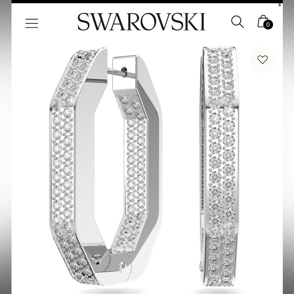 SWAROVSKI Dextera hoop earrings